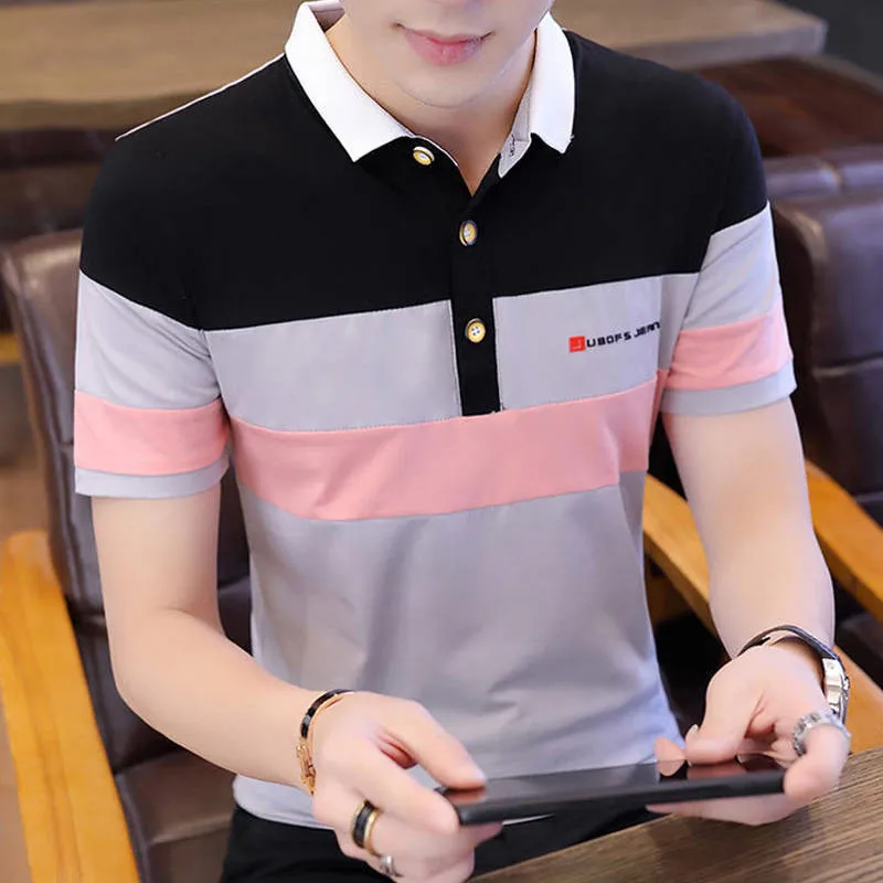 Футболка с короткими рукавами футболка поло для мужчин 95% из хлопка Бизнес Стиль