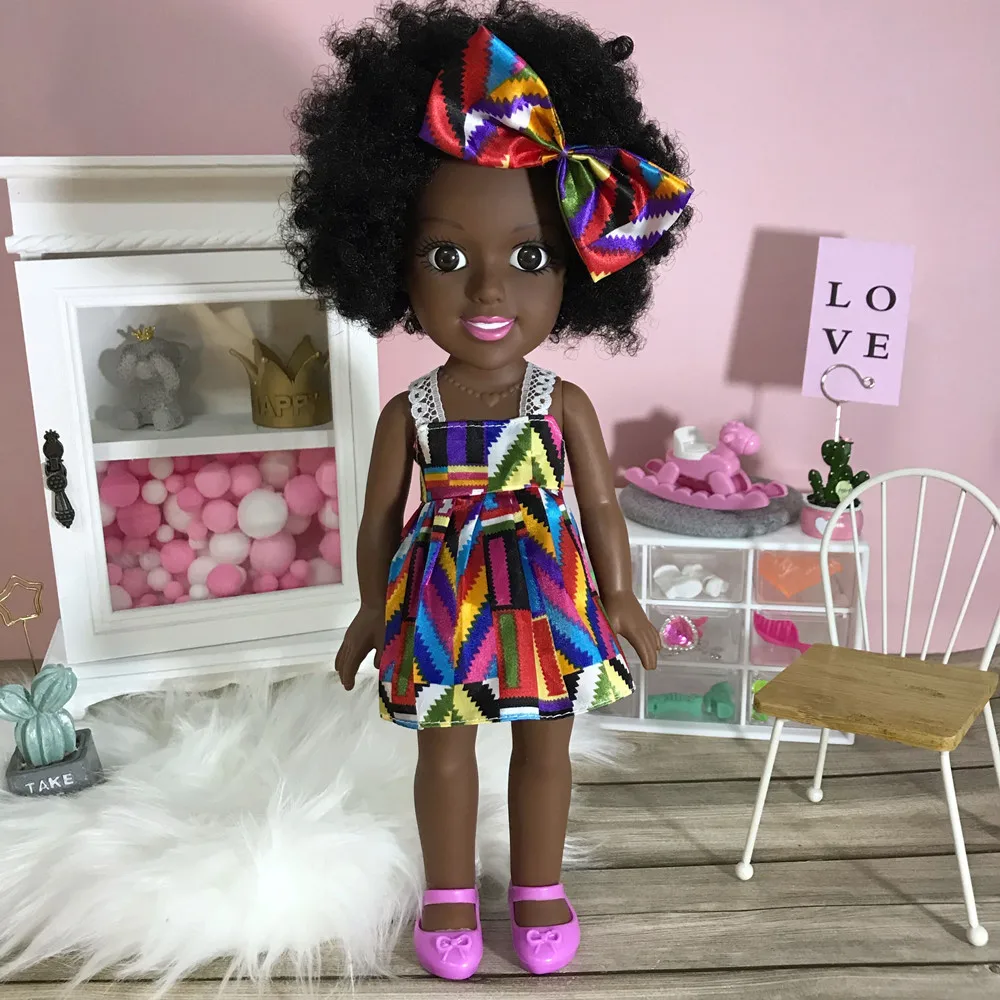 

High quality 14inch NEW Baby Dolls For Girls Baby Movable Joint African Doll Toy Black Doll Best Gift Toy Hot sale baby dolls