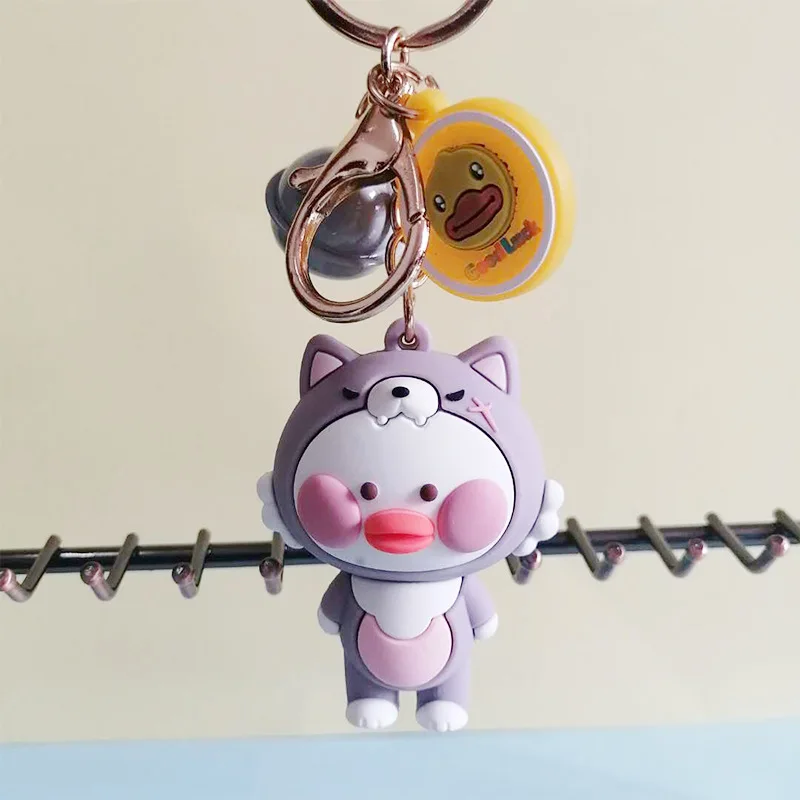 

Fashion Cartoon Toot Duck Keychains Pendant Creative Hyaluronic Acid Duck Key Chain Doll Car Key Chain Ring Small Gift