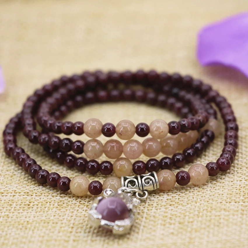 

4 мм натуральный гранат, круглые бусины, Длинные Браслеты-цепочки, 6 мм, подвеска мышь sunstone, высококачественные ювелирные изделия «сделай сам...