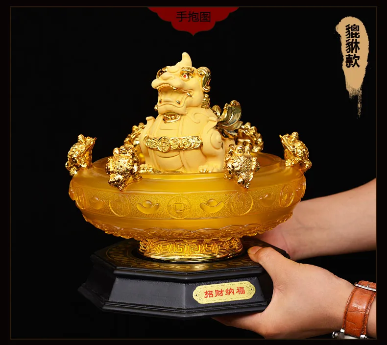 Bestellen 2020 SHOP HOME Halle Lobby Rezeption Wirksam Maskottchen Einladenden Geld Reichtum GLÜCK GOLD PI XIU FENG SHUI Schatz JU BAO STIFT