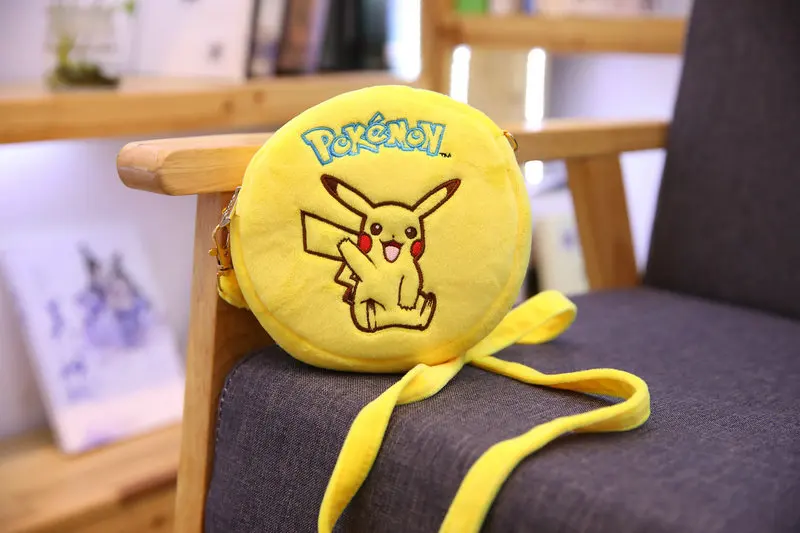 crossbody bag D Pikachu очень мягкий детский рюкзак, Высококачественная Милая шапка, подвижные уши, мягкая кукла, сумка через плечо, Подарочный Кошелек для монет, игрушка для детей - Цвет: crossbody bag D