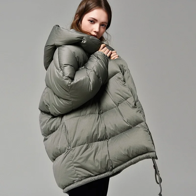 Горячая Распродажа, 7XL, плюс размер, зимнее пуховое пальто с рукавами «летучая мышь», женское супер теплое пушистое пуховое пальто с капюшоном, Толстая теплая верхняя одежда, wq502 - Цвет: bean green