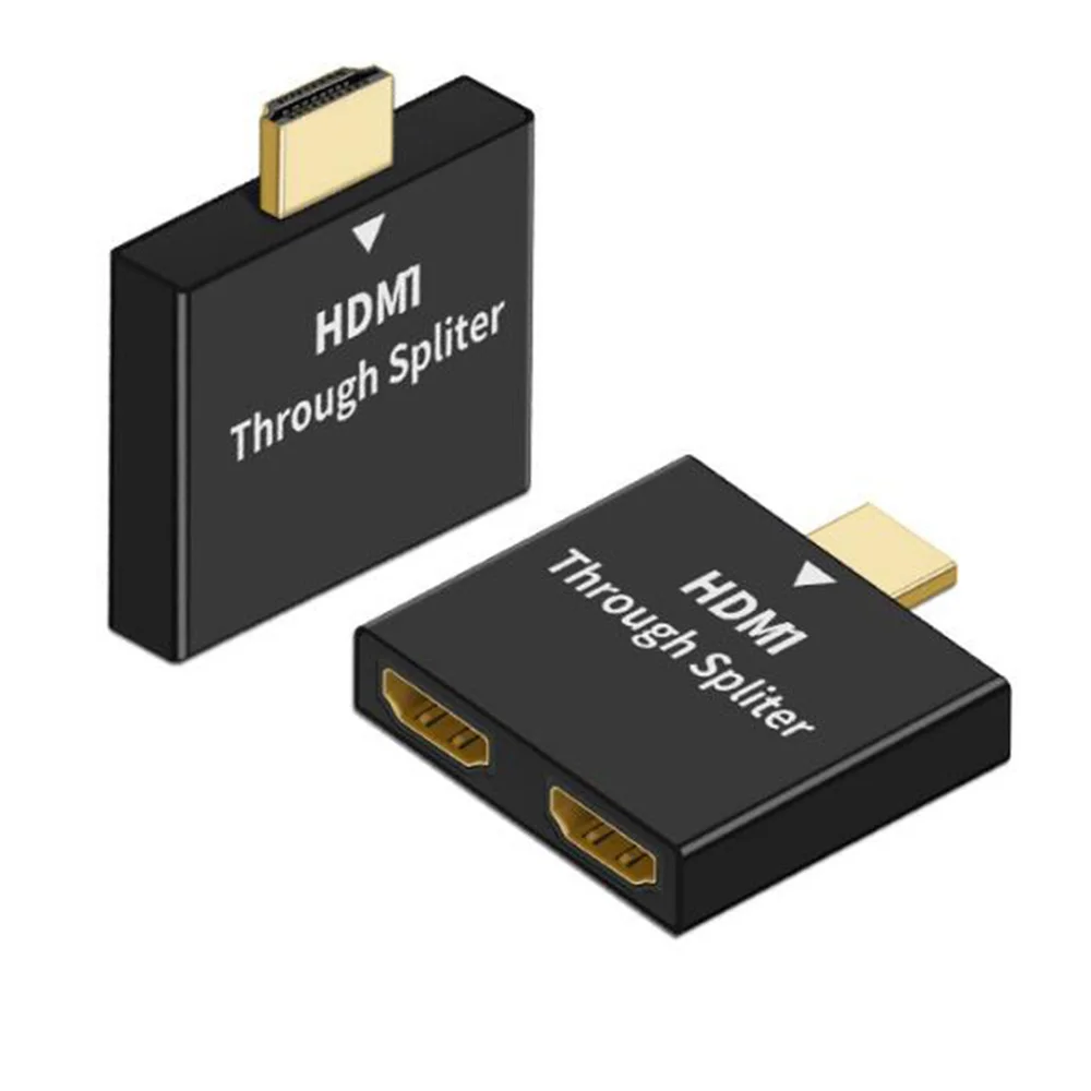 1to2 HDMI-совместимый 1 штекер на 2 гнезда разветвитель Кабель адаптер в выход