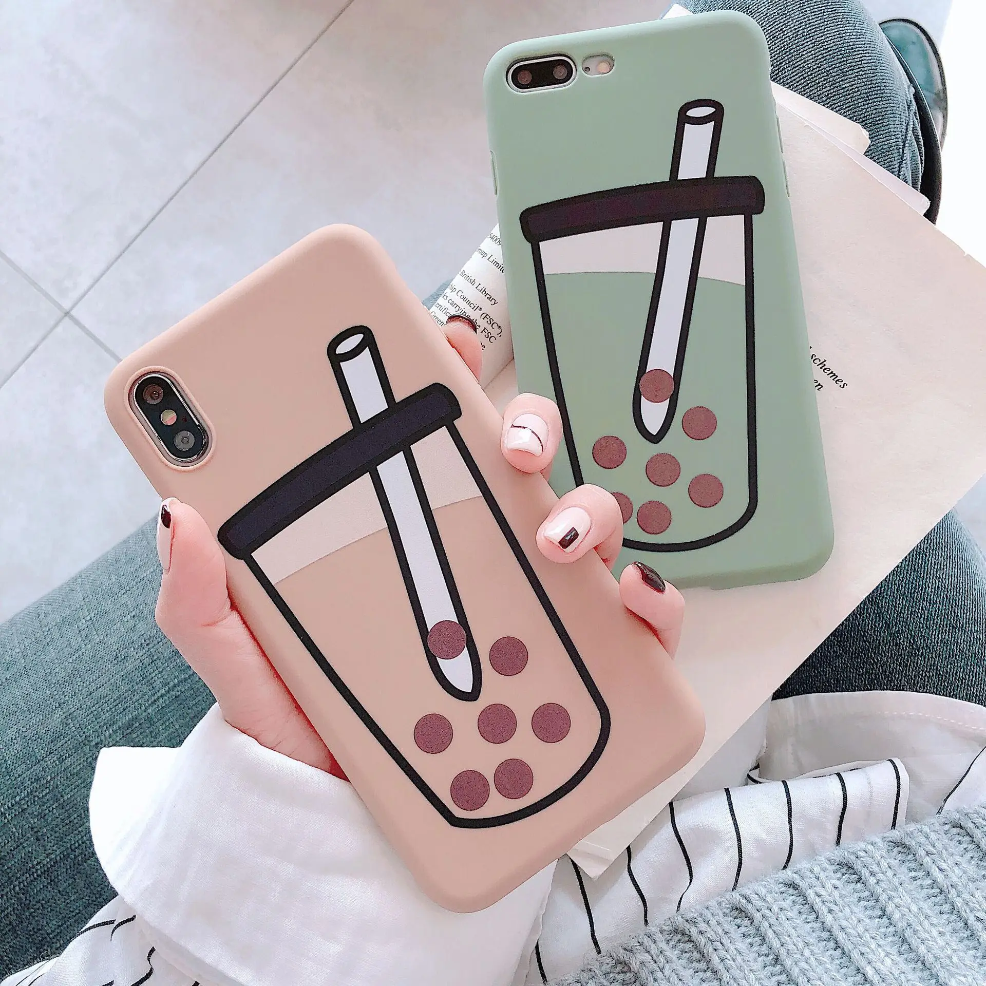 Мягкий чехол из ТПУ для iPhone 7 яркие цвета с сердечком iphone 8 Plus X XS Max XR 6 6S 5 5S SE милый