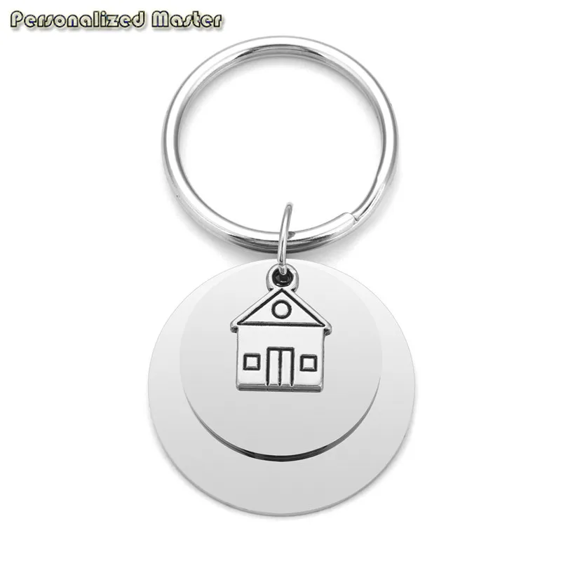 Брелок для ключей с гравировкой на заказ лучший домашний подарок новоселье
