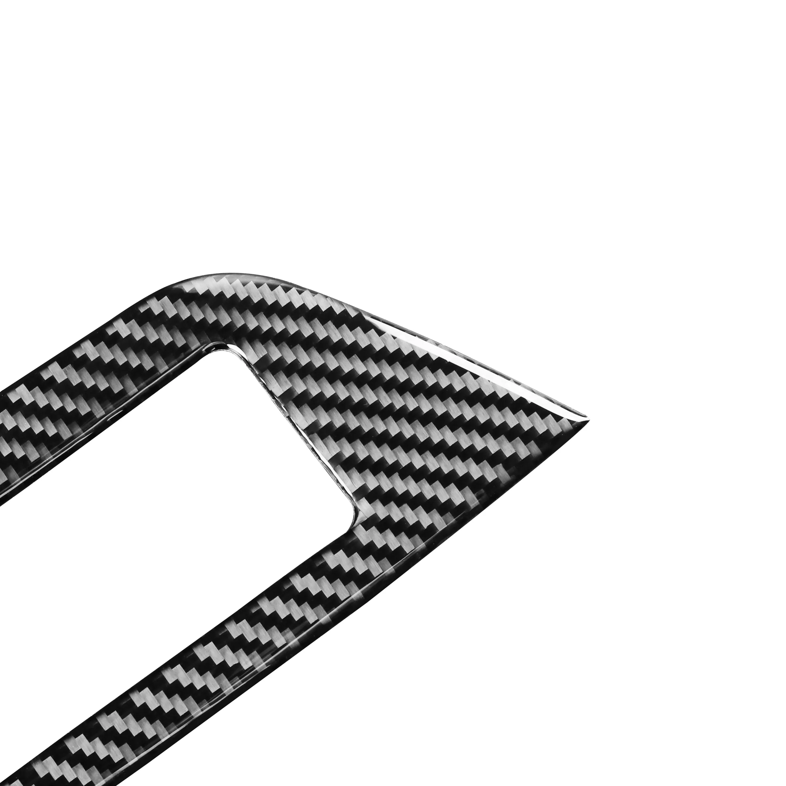 

For 2019 Audi A6LA7 lift Car Accessories Interior Carbon Fiber Practical Black Stickers Co-pilot Decorative Stickers 4PCS