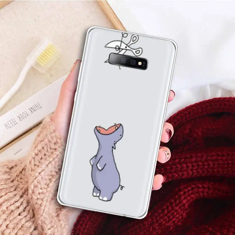 

Cute animal dinosaur Phone Case Transparent For Samsung Galaxy A 71 21s S note 8 9 10 plus 20 ultra