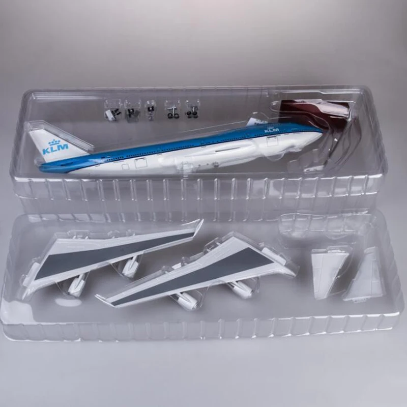1/157 масштаб 47 см самолет Boeing B747 KLM королевские голландские авиалинии Модель W светильник& колеса литой под давлением пластиковый полимерный самолет для сбора