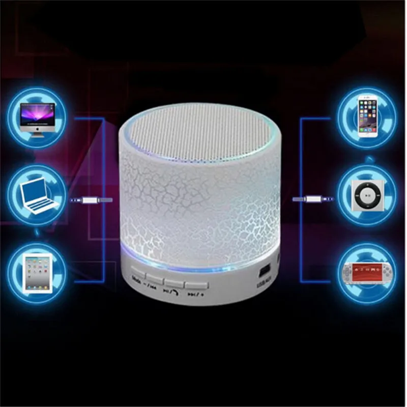 Портативный беспроводной мини LED A9 Bluetooth динамик звуковая коробка сабвуфер
