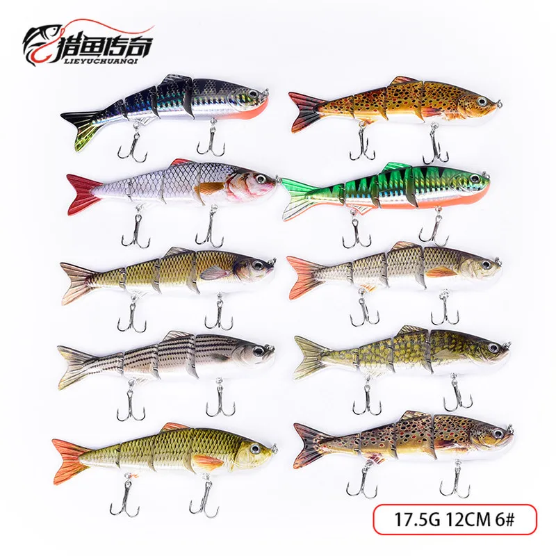 Тонущая рыболовная приманка 4 segement искусственная isca Swimbait жесткая рыболовные