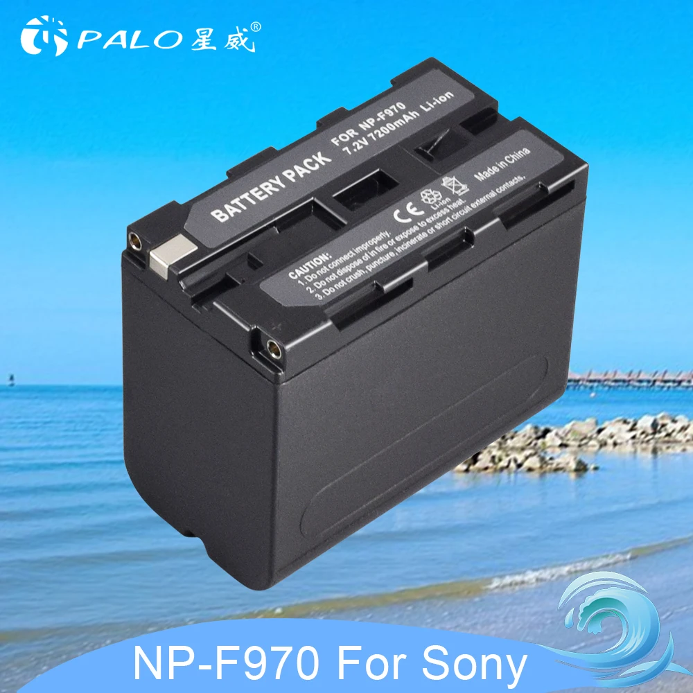 PALO 1 шт. 7,2 V 7200 мА/ч, NP-F960 NP-F970 NP F960 F970 F950 Батарея для sony PLM-100 CCD-TRV35 MVC-FD91 MC1500C L10