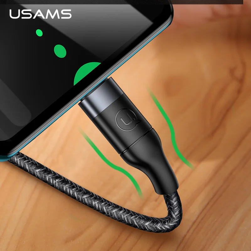 USAMS Type C кабель 100W 5A Быстрый зарядный для передачи данных Huawei P30 P20 P10 коврики 30