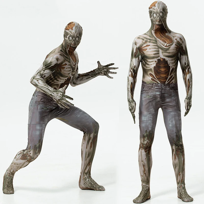 Костюм для взрослых с призраком карнавал зентай злой дух костюм зомби монстр