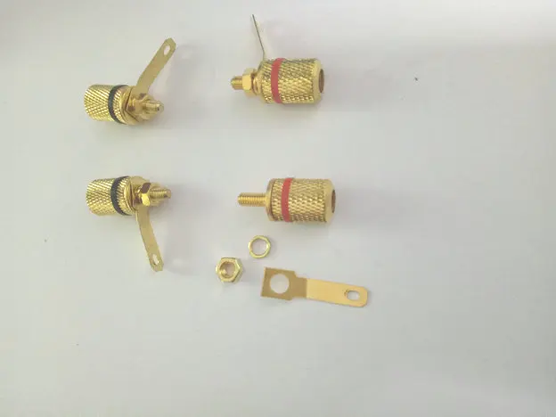 50pcs brass Audio speaker Binding Post Amplifier terminal for 4mm banana plugs New | Обустройство дома