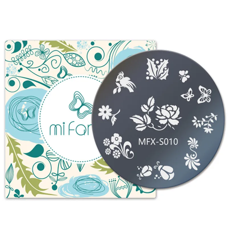 MiFanXi Пекинская опера дизайн штамп пластин женские узором из цветов и листьев