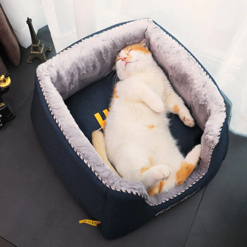 RFWCAK кровать для питомца кошки согревающая Питомник Кровать собаки домик зимний
