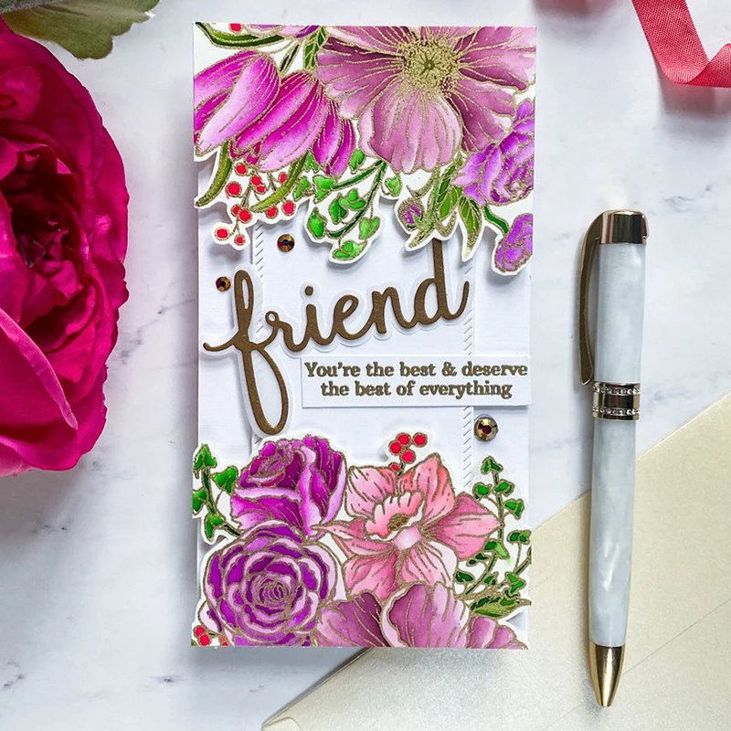 Новинка 2021 прозрачные штампы с изображением цветов Лучшее из всего