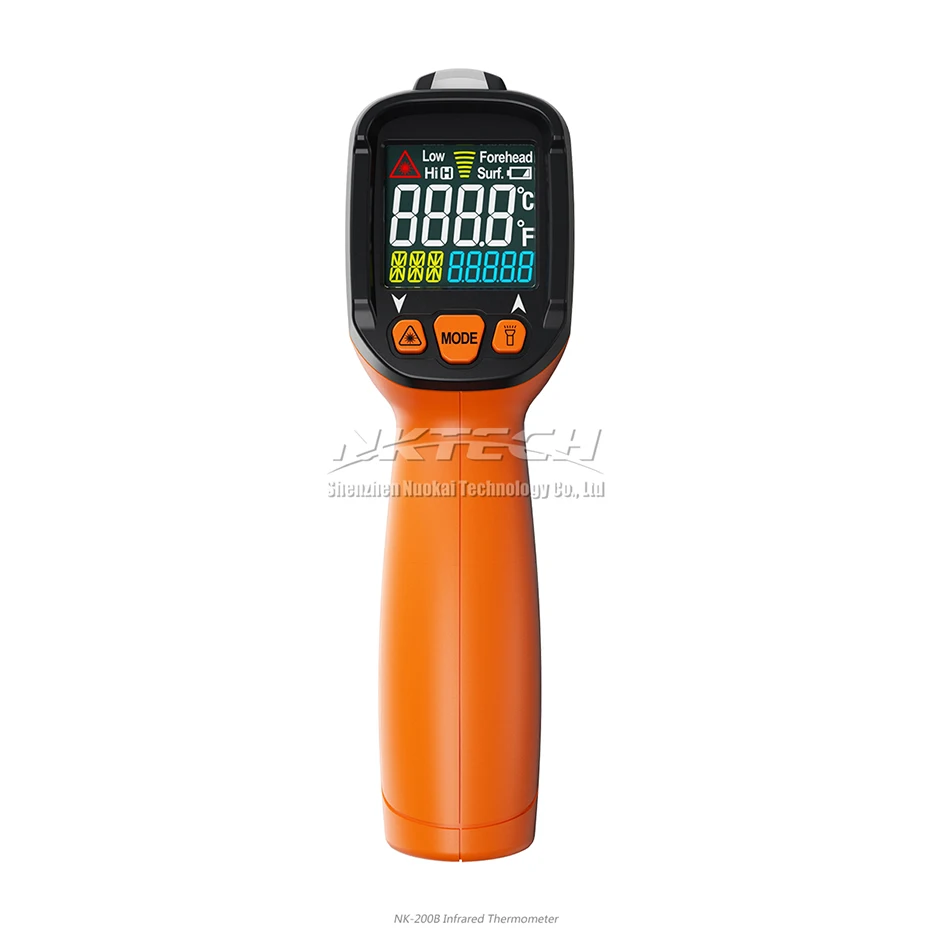 NKTECH NK 200B ЖК дисплей цифровой инфракрасный пистолет термометр 50 ~ 550 по Цельсию