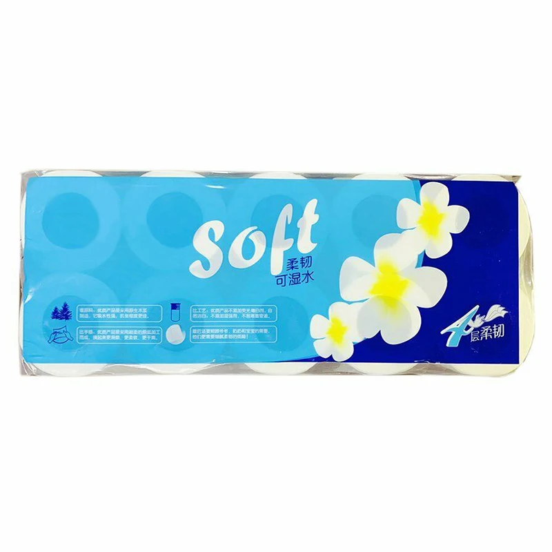 

Hot 10 Rolls Toilet Paper 4 Layer Tissue Soft Skin-Friendly for Home Bathroom Office MVI-ing