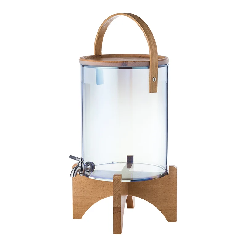 

Nordic Glass Cold Water Pitcher 3L/7L High Borosilicate Household Beverage Beer Barrel Large Capacity With Stainless Steel Tap