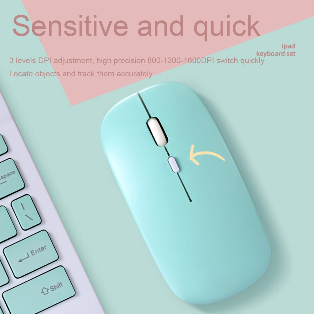 

M105 Wireless Bluetooth Mouse Portable 2.4GHZ Chargeable Mobile Optical Mouse with USB Receiver for Notebook PC Laptop Computer