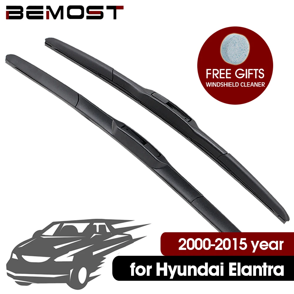 BEMOST Car Wiper Blades For Hyundai Elantra XD/MD/HD ,Fit U Hook Arm Model Year From 2000 To 2015