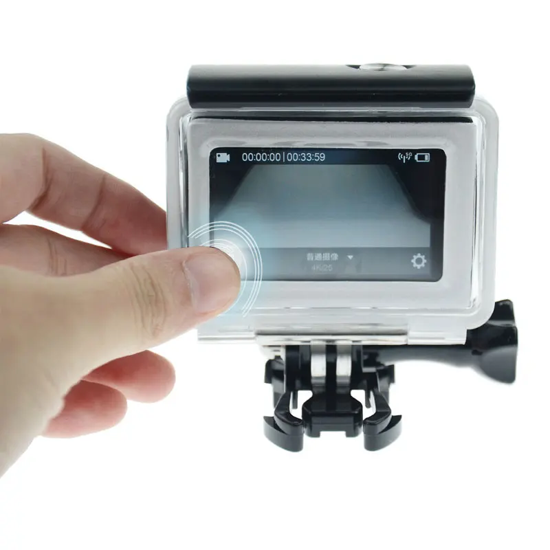 Сенсорная задняя дверь Водонепроницаемая Крышка для GoPro Hero 4 3+ спортивная Экшн-камера Go Pro Аксессуары