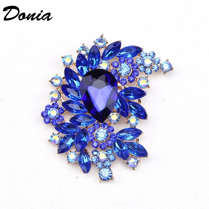 Ювелирные изделия Donia модная популярная брошь цветная большая стеклянная в форме