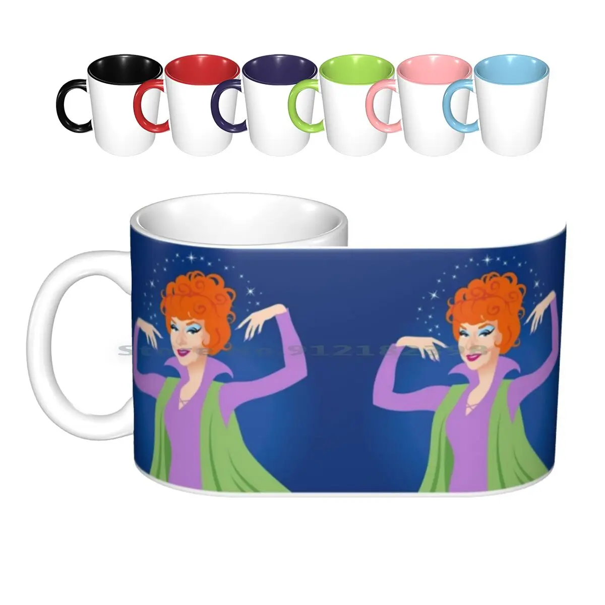 Endora Ceramic Mugs Coffee Cups Milk Tea Mug Agnes Moorhead Endara Bewitched Tv Series Classic Witch Alejandromogolloart