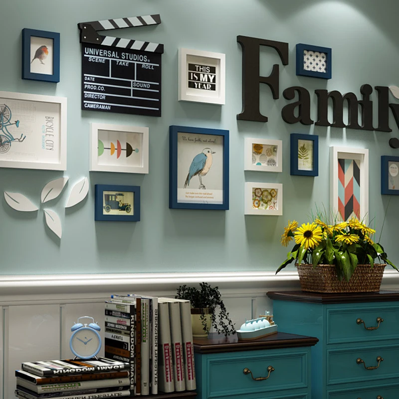 12 шт./комплект деревянные фоторамки картины домашний декор Современная комната