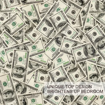 BlessLiving 3D Modern Bedding Set Dollar Motif Printed Duvet Cover Vivid Comforter Cover 3 Pieces Money Pattern Bed Set Dropship 3