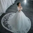 Женское кружевное свадебное платье It's yiiya, белое винтажное платье с жемчужинами и кристаллами на лето 2022