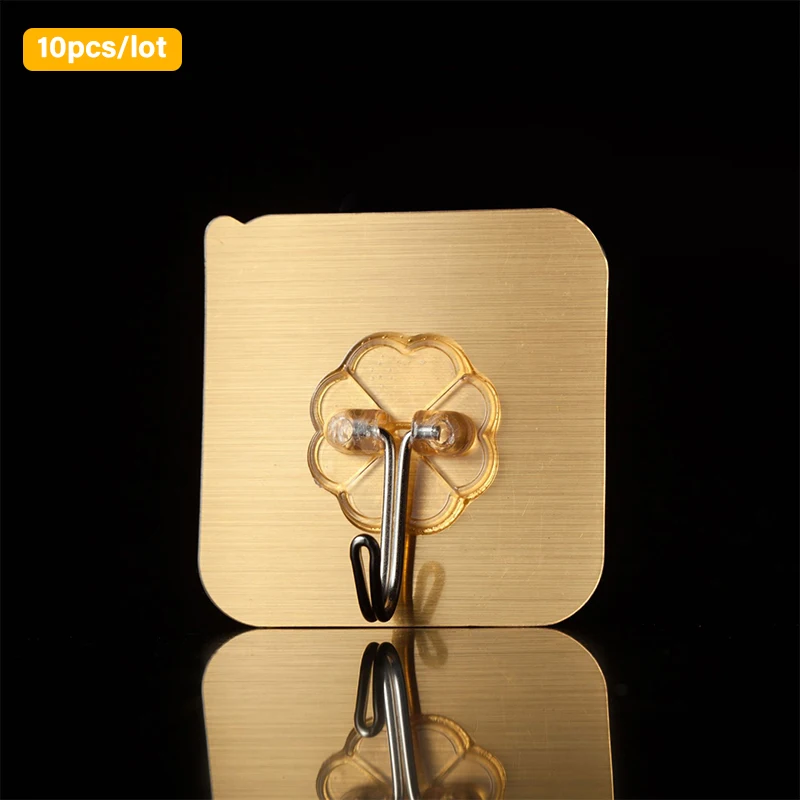 

10pcs Hanger Hook Transparent Strong Adhesive Wall Hangers Hooks Suction Hanger