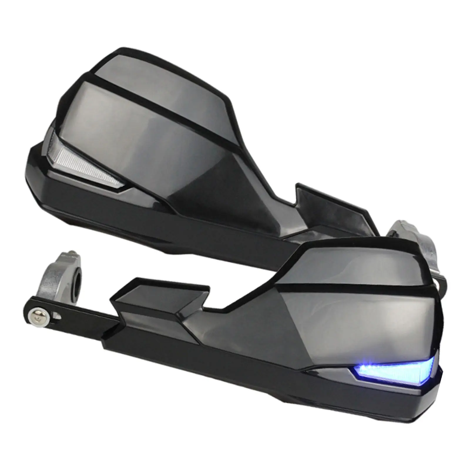 

Universal 2 Pieces Handle Bar Handguard Kit with LED Lamp with Turn Signal Light Black Accessories
