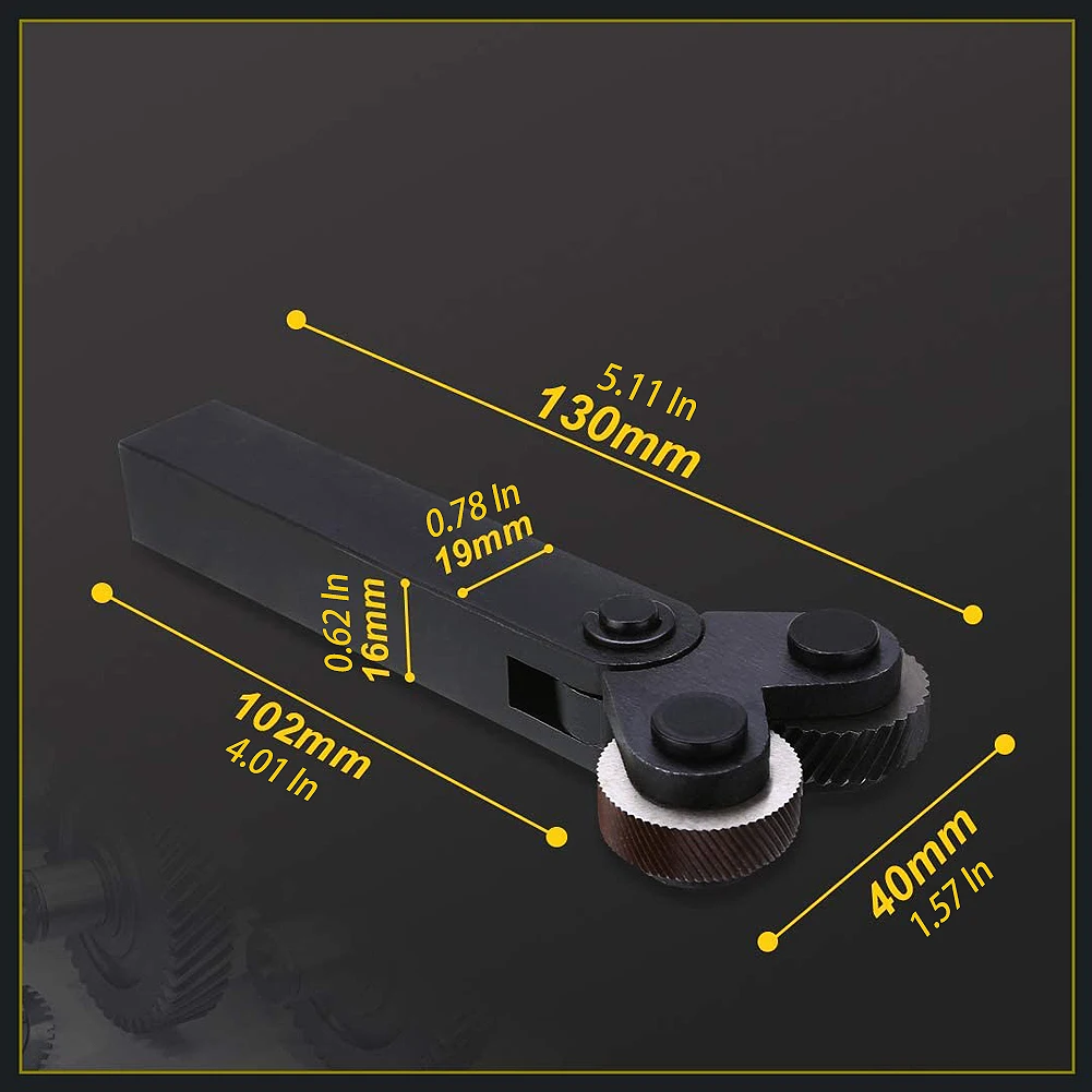 

7PCS Knurling Tool 0.5/1/2mm Diagonal Dual Wheel Linear Knurl Set Steel Lathe Cutter Wheel Knurling Tool Holder Hob Set