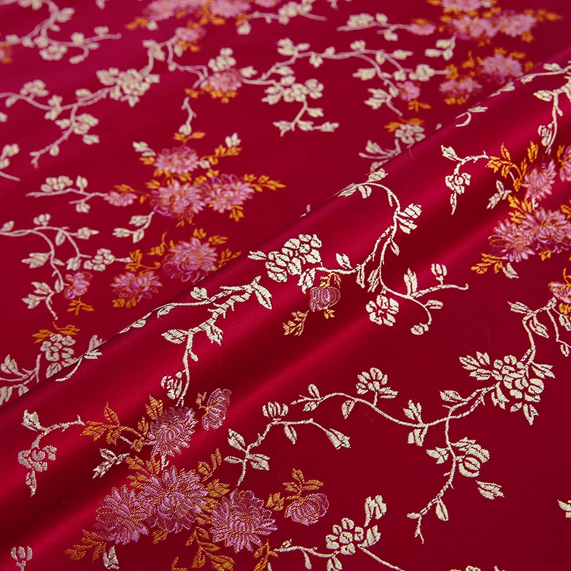 

Pattern-satin fabrics brocade jacquard clothes fabric by the meter for sewing cheongsam dress and bags patchwork meterial