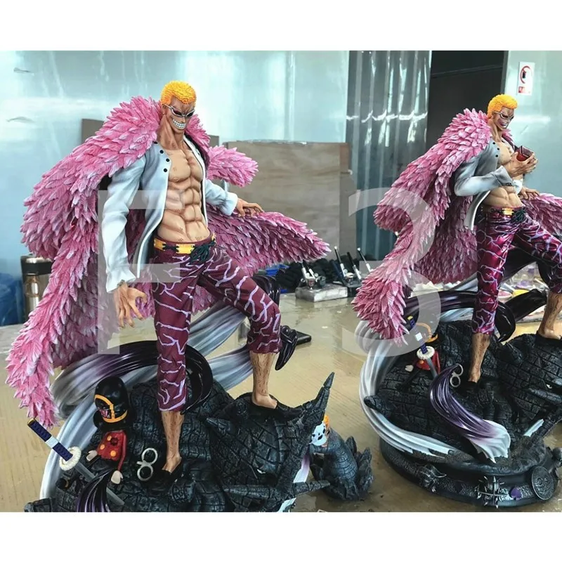 

20" One Piece Bust Donquixote Doflamingo Statue Dressrosa Full-Length Portrait Thread Fruit GK Action Figure Toy BOX 50CM Q545