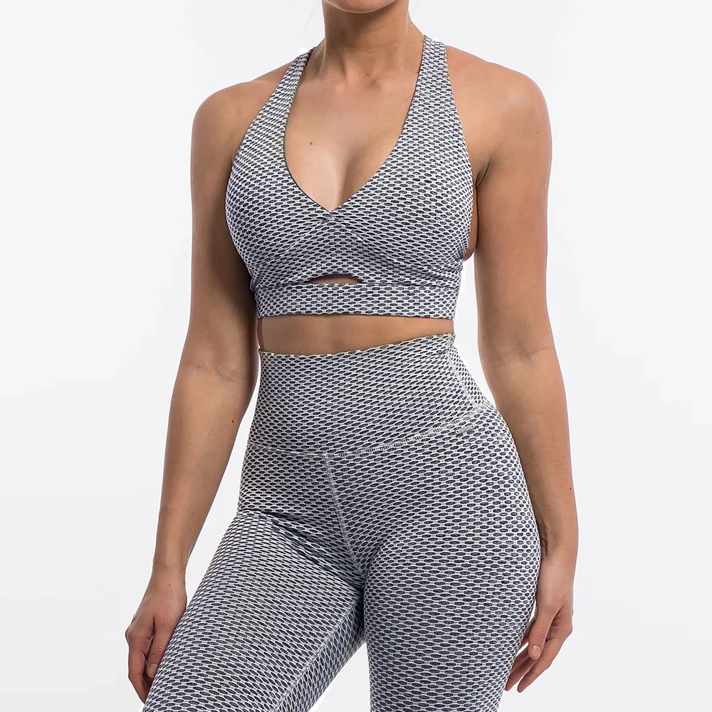 

Solid Seamless High Elastics Yoga Set For Women Sleeveless Tank Top High Waist Leggings Tracksuit Outdoor Fitness Gym Sporty