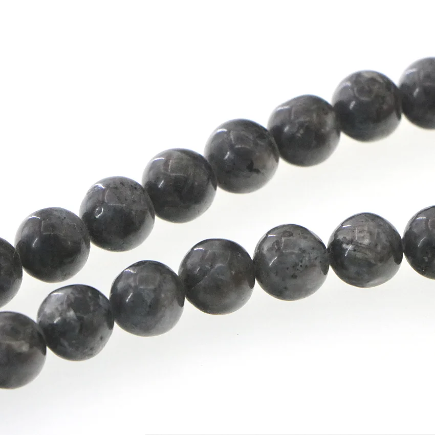 Натуральный камень 10 мм Черный Серый лабрадорит сделай сам круглые бусины