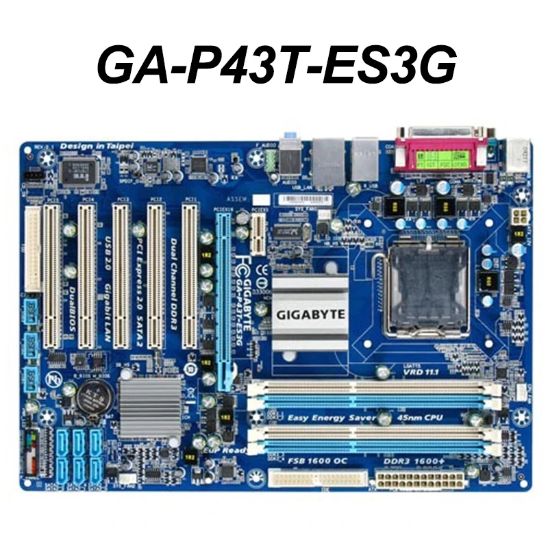 Материнская плата GIGABYTE GA-P43-ES3G P43 разъем LGA 775 для Core 2 Pentium DDR2 16 Гб ATX P43-ES3G б/у |