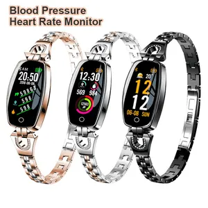 Смарт-часы с пульсометром для женщин и девушек, роскошные спортивные Смарт-часы с шагомером и кристаллами, водонепроницаемые часы для Android и iOS
