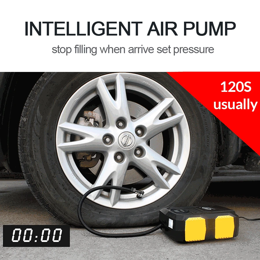 Шинный Насос светодиодный цифровой Дисплей шины надувной насос 12V