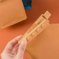 4pcs multicolor building block sealing clip multi purpose snack plastic bag clip kitchen sealing clip rod