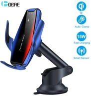 wireless charger 15w qi fast charging car mount automatic clamping air vent phone holder for iphone 13 12 11 x 8 samsung s20 s10