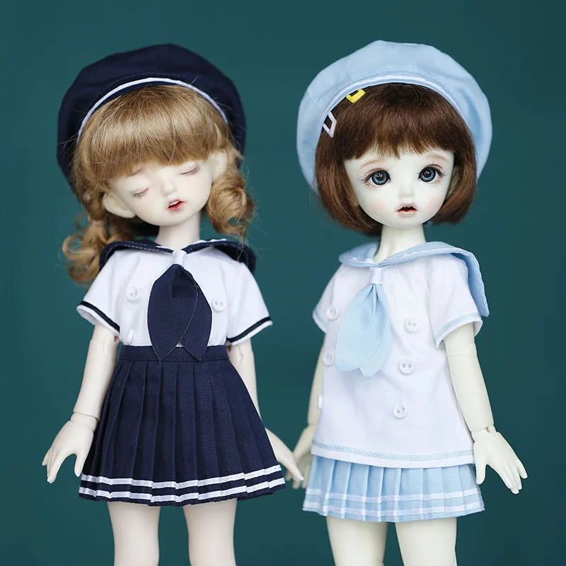 3 шт./компл. 30 см BJD костюм набор короткая рубашка с рукавами + шапка плиссированная