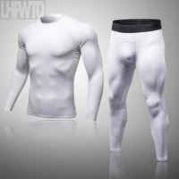 mens running compression sportswear suits basketball winter uniforms thermal underwear suits exercise elastic sportswear