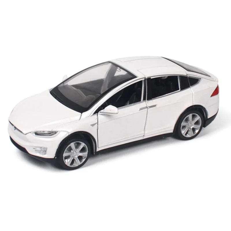 

1:32 TESLA Model X Alloy Car Model Simulation Model S Car Toys For Chidlren Sound Light Pullback Model 3 Toy Vehicles Boys Kids