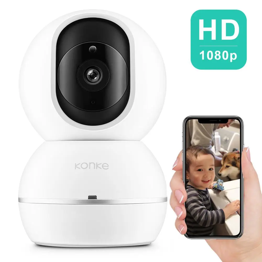 Konke HD 1080P IP камера безопасности WiFi Беспроводная CCTV наблюдения ИК Ночное Видение P2P