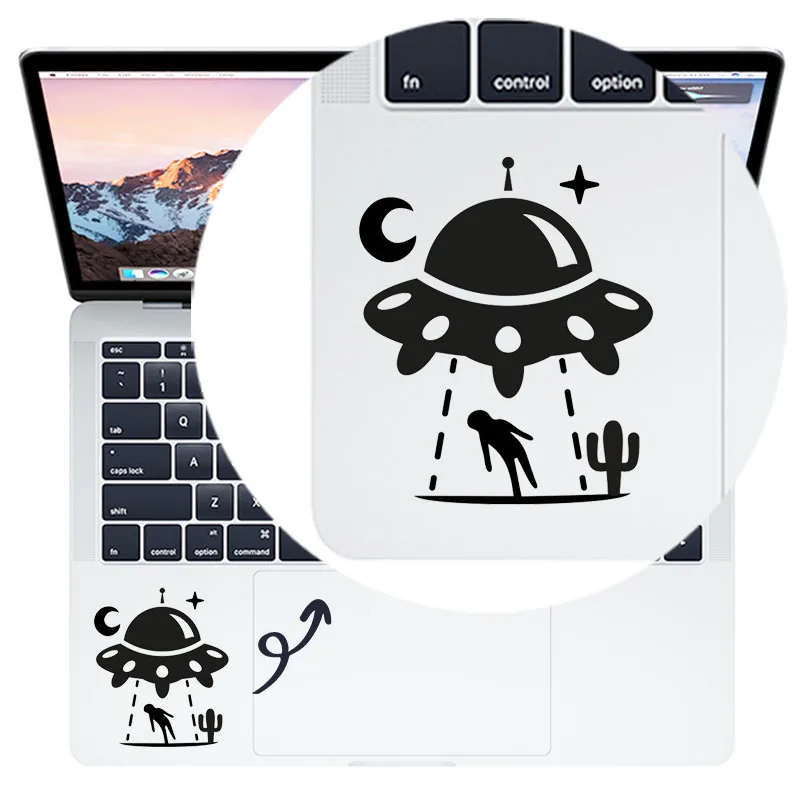 

Alien Abduction Vinyl Laptop Sticker for MacBook Pro 16" Air Retina 11 12 13 15 inch Mac Book M1 HP Notebook Skin Trackpad Decal